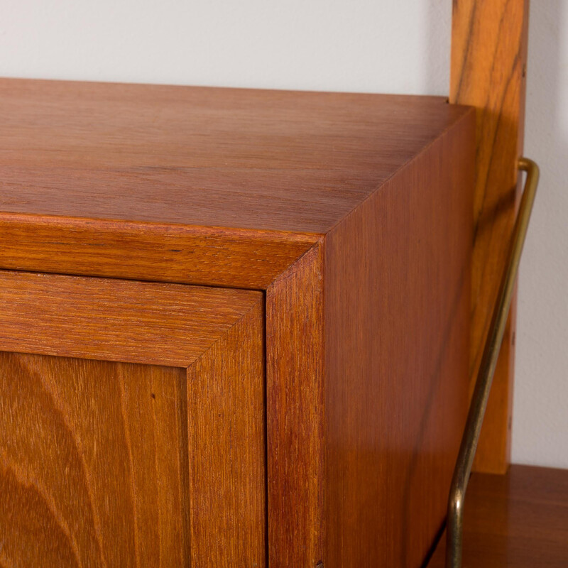 Vintage teak wall unit by Poul Cadovius, Denmark 1960