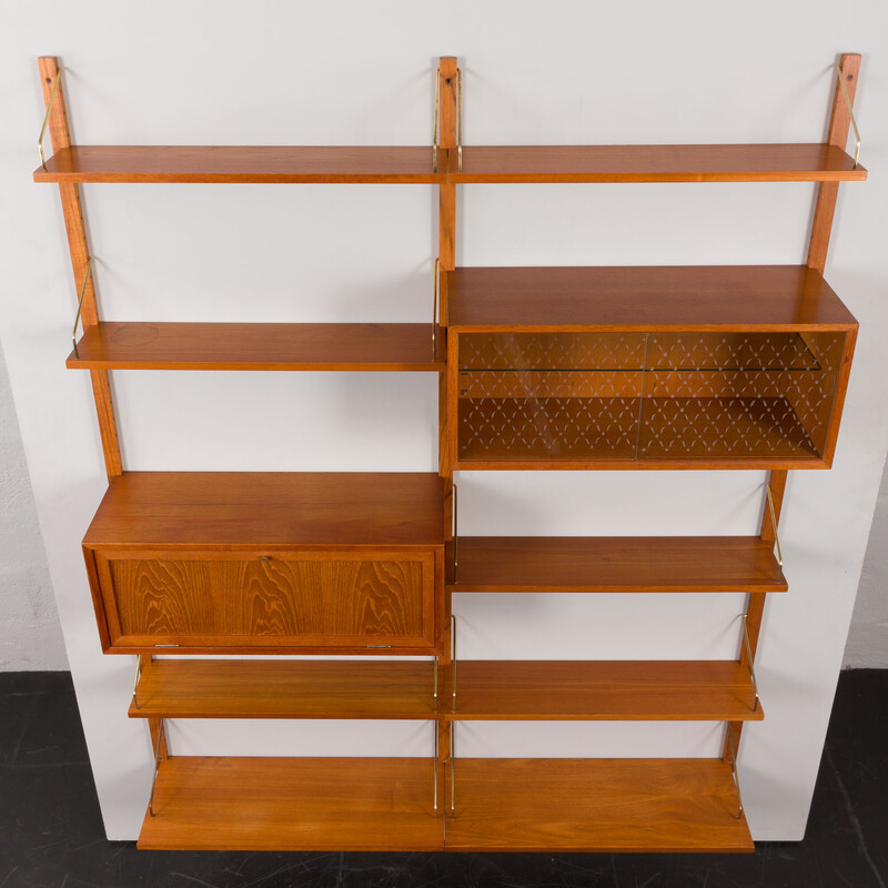 Vintage teak wall unit by Poul Cadovius, Denmark 1960