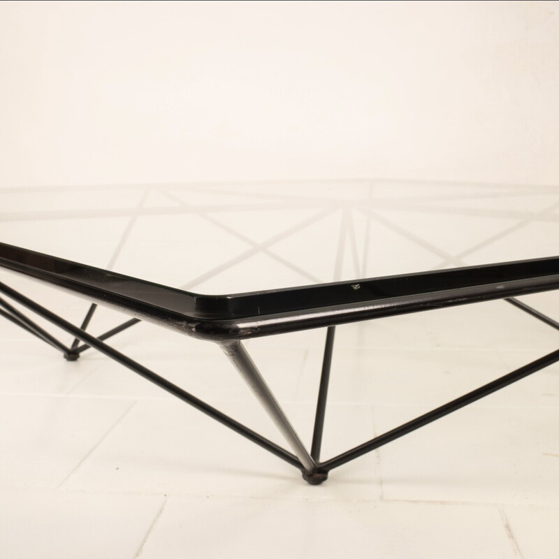 Vintage "Alanda" steel coffee table by Paolo Piva for B et B Italia, 1980