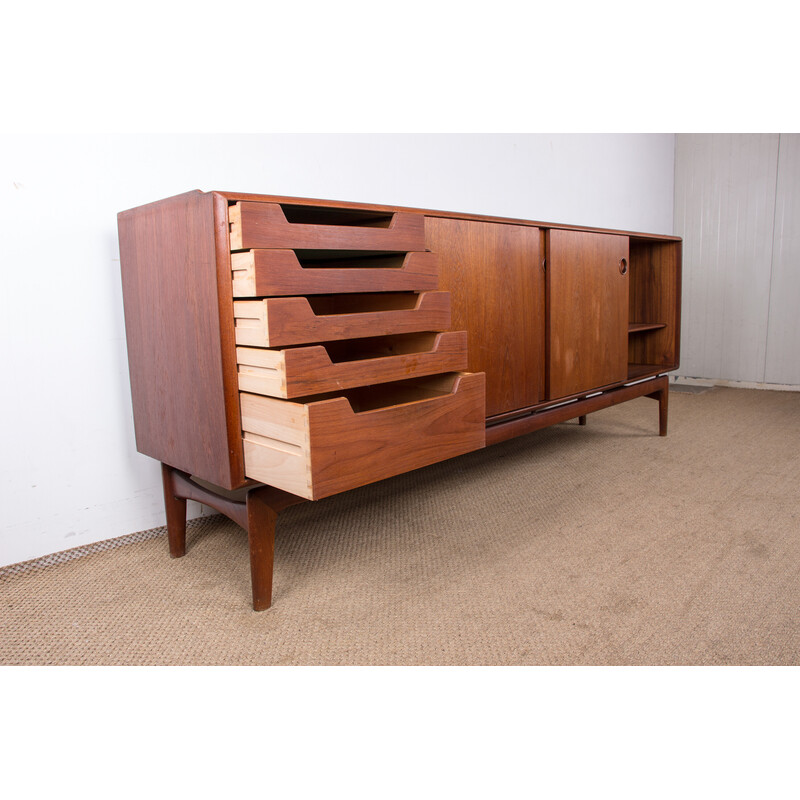 Vintage teak sideboard by Arne Hovmand-Olsen for Mogens Kold, Denmark 1960