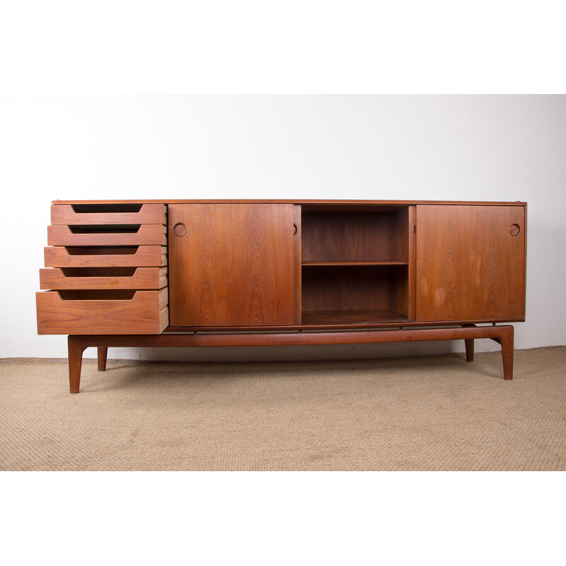 Vintage teak sideboard by Arne Hovmand-Olsen for Mogens Kold, Denmark 1960