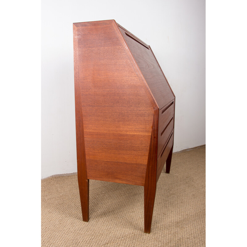 Vintage teak secretary desk by Kai Kristiansen for Hjn Mobler, Denmark 1960