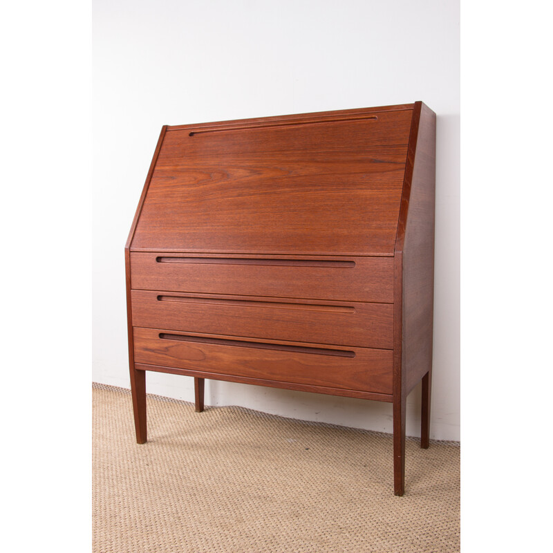 Vintage teak secretary desk by Kai Kristiansen for Hjn Mobler, Denmark 1960