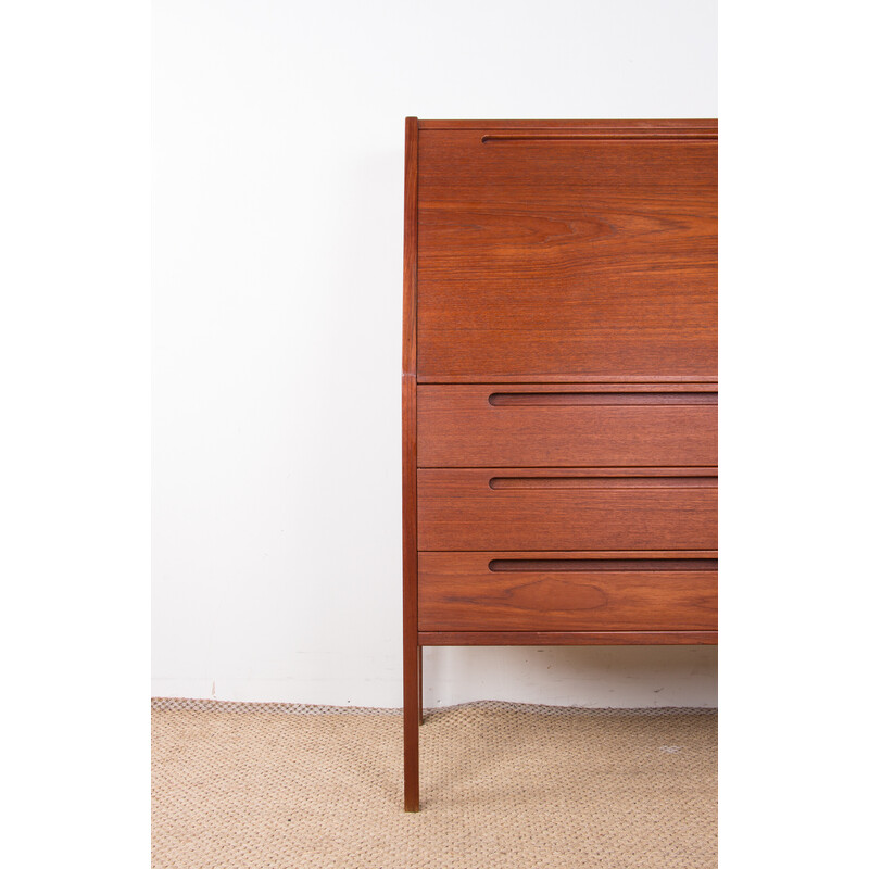 Vintage teak secretary desk by Kai Kristiansen for Hjn Mobler, Denmark 1960