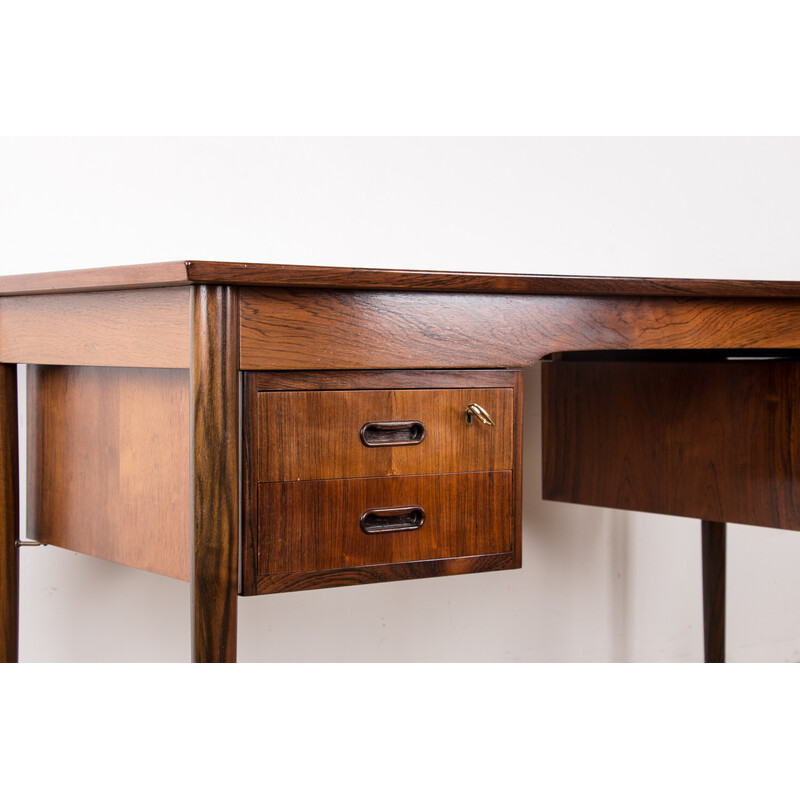 Bureau vintage en palissandre et laiton par Arne Vodder pour Sibast Furniture, Danemark 1960