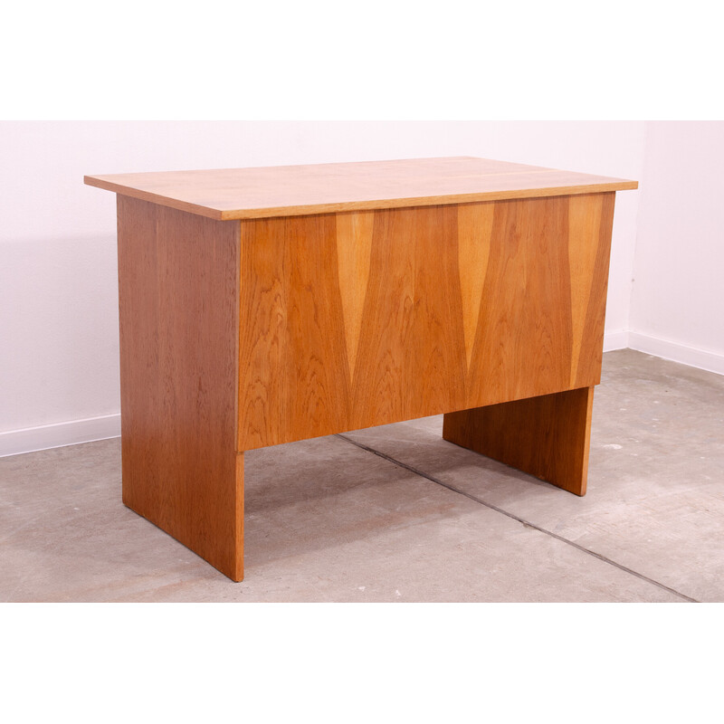 Bureau vintage pour femme de bois de hêtre et plastique, Tchécoslovaquie 1970