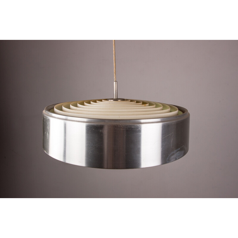 Suspension vintage en aluminium et laiton par Louis Poulsen pour Poul Henningsen, 1960