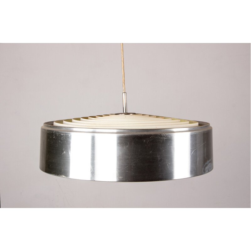 Suspension vintage en aluminium et laiton par Louis Poulsen pour Poul Henningsen, 1960