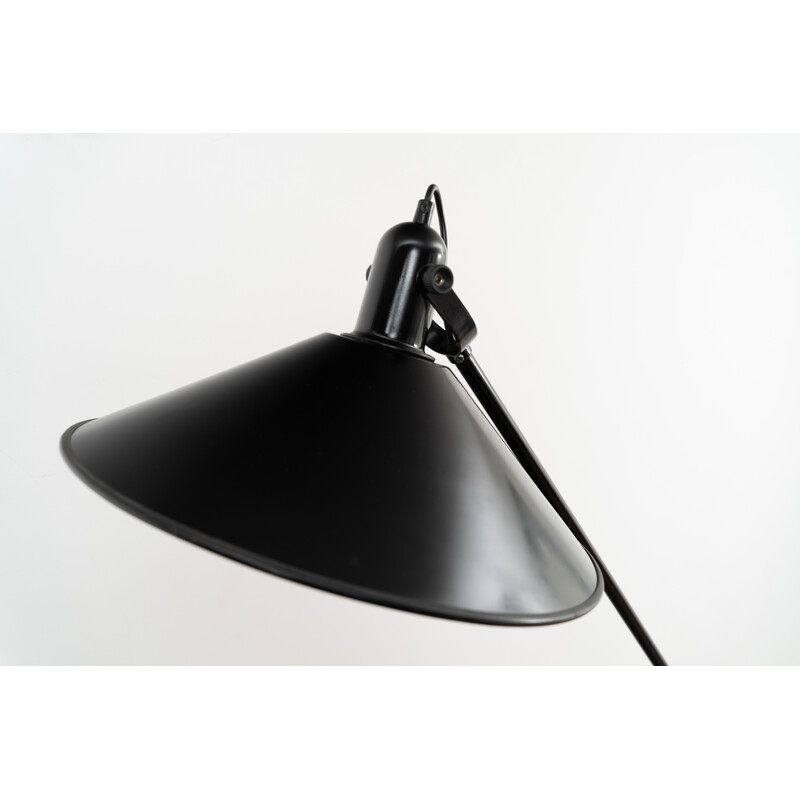 Vintage black metal floor lamp by J. Hoogervorst for Anvia