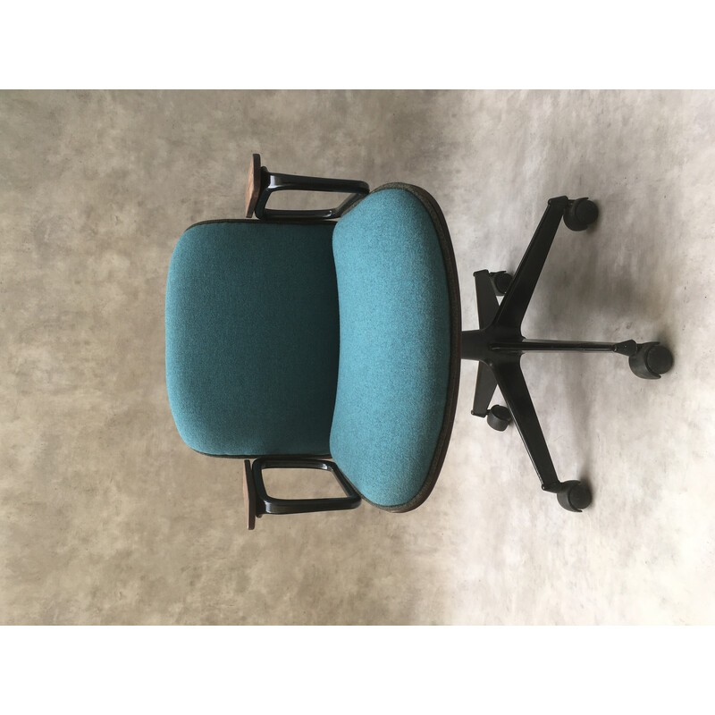 Vintage rosewood and aluminium office chair by Ico Parisi for Mim Roma, Italy 1960