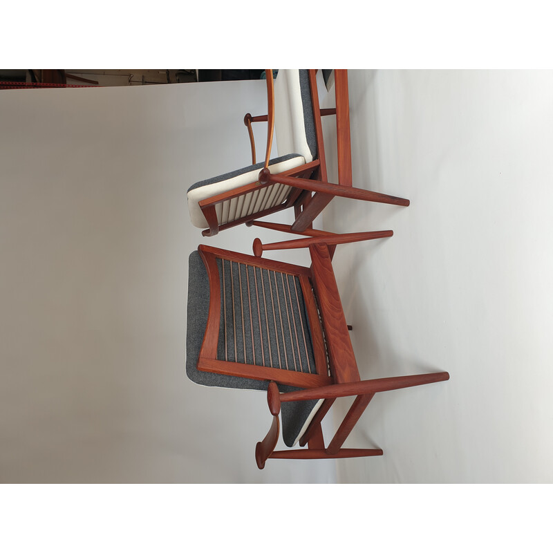 Pair of vintage "Spade Chair" armchairs in teak by Finn Juhl