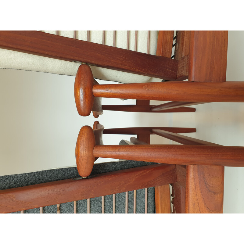 Pair of vintage "Spade Chair" armchairs in teak by Finn Juhl