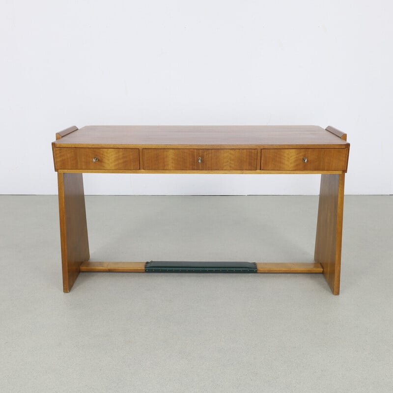 Schreibtisch aus Nussbaumholz mit Schubladen, 1960