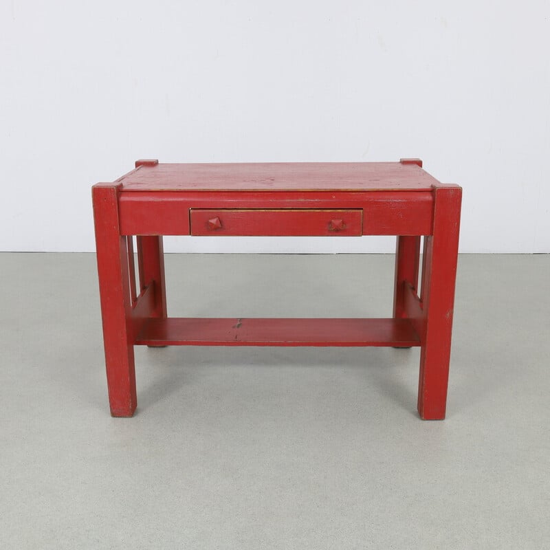 Vintage red desk, 1960
