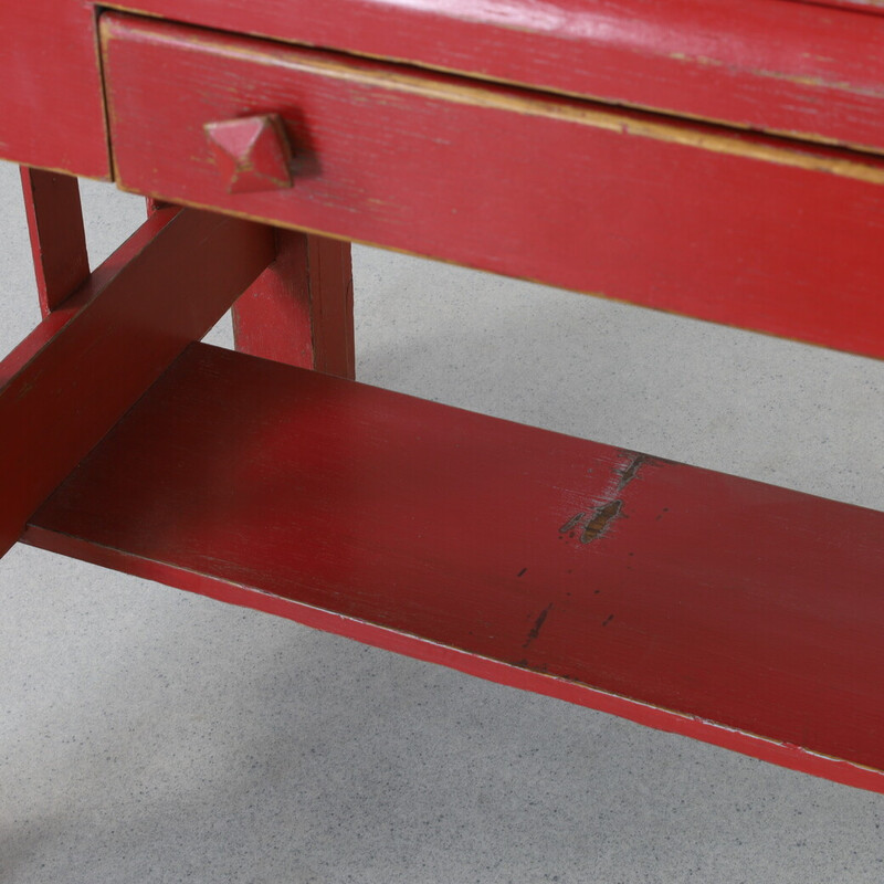 Vintage red desk, 1960