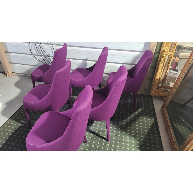 Lot de 6 chaises vintage Febo par Antonio Citterio pour Maxalto, 2018