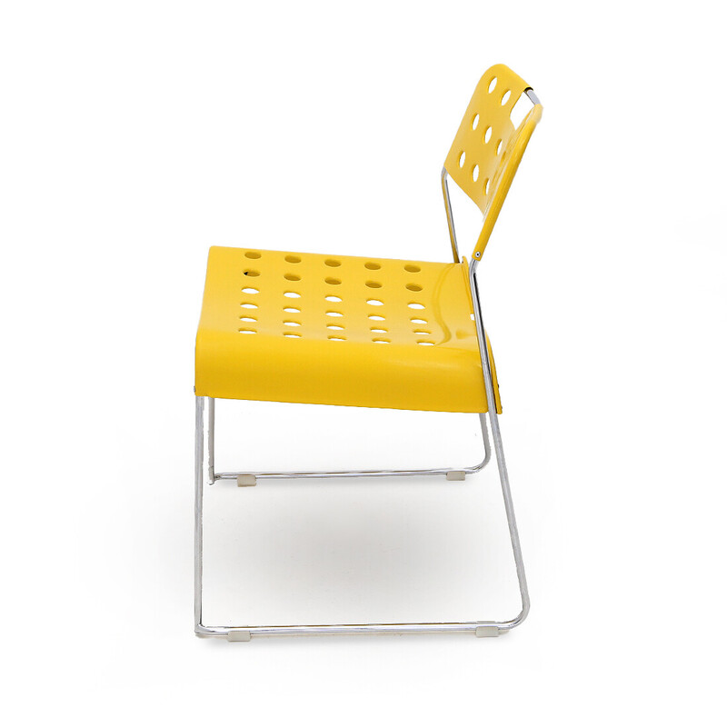 Vintage "Omstak" chair in chrome metal by Rodney Kinsman for Bieffeplast, 1970