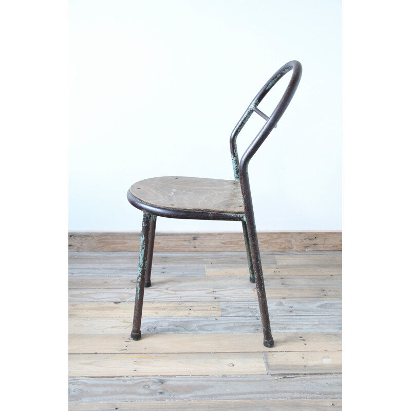 Lot de 4 chaises vintage par René Herbst pour Mobilor - 1950