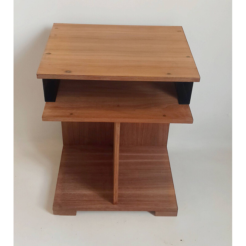 Vintage teak veneer side table, 1970