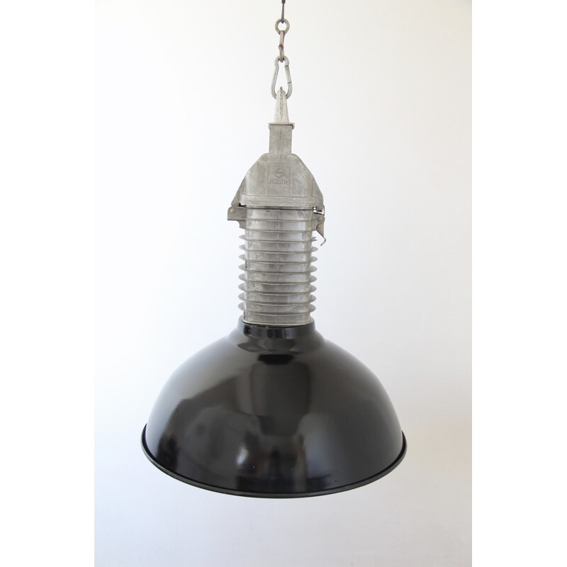 Vintage industrial Philips hanging lamp - 1950s