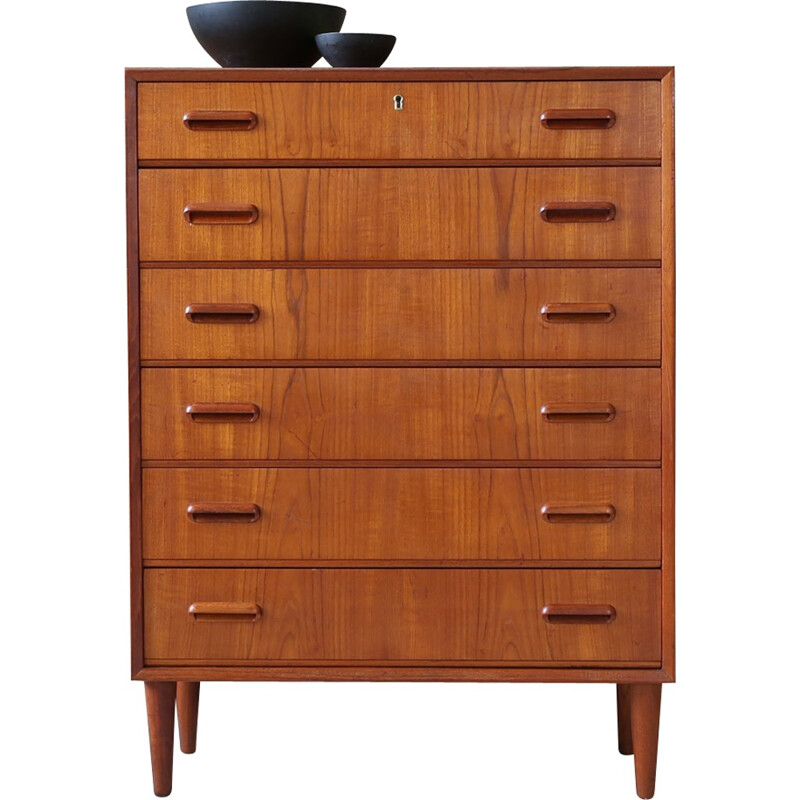 Mid century Scandinavian teak chest of drawers - 1960s