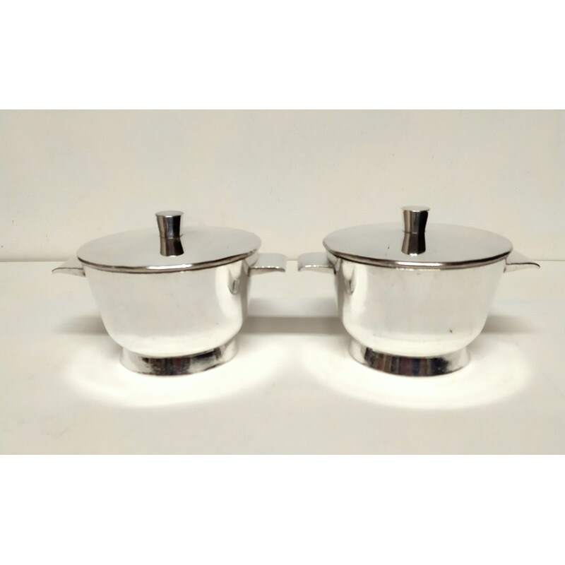 Pair of vintage soup bowls by Gio Ponti for Krupp-Milan, 1953