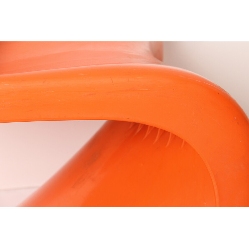 Suite of 6 orange "Panton" chairs, Verner PANTON - 1972