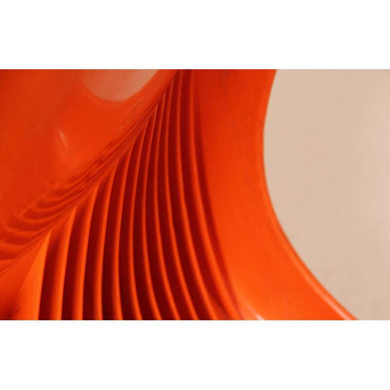 Suite of 6 orange "Panton" chairs, Verner PANTON - 1972