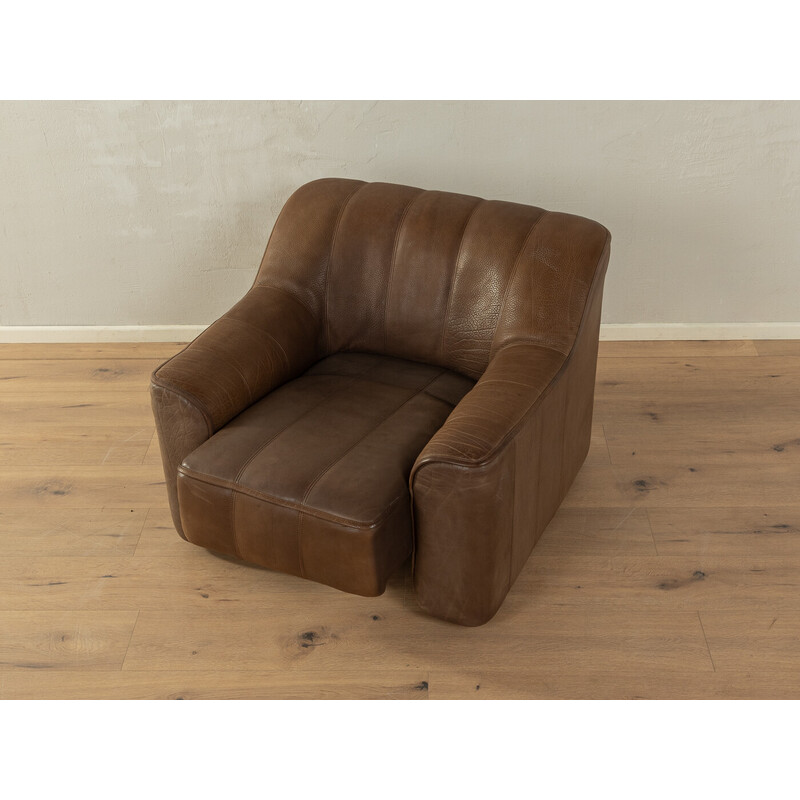 Fauteuil vintage DS-44 en cuir de buffle marron pour De Sede, Suisse 1970