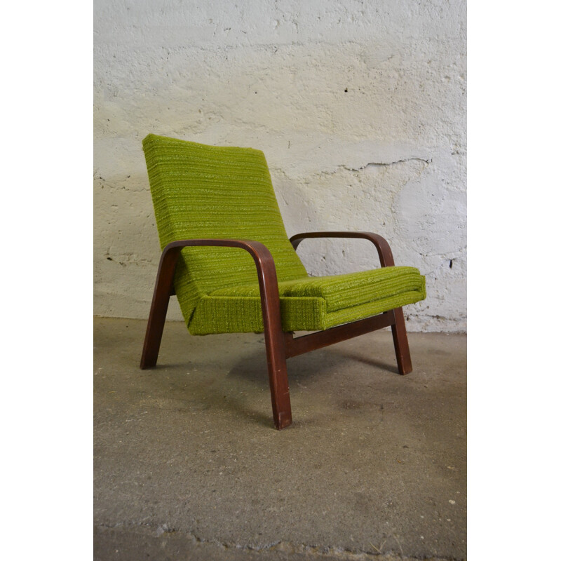 Mid century modern green armchair, ARP - 1950s