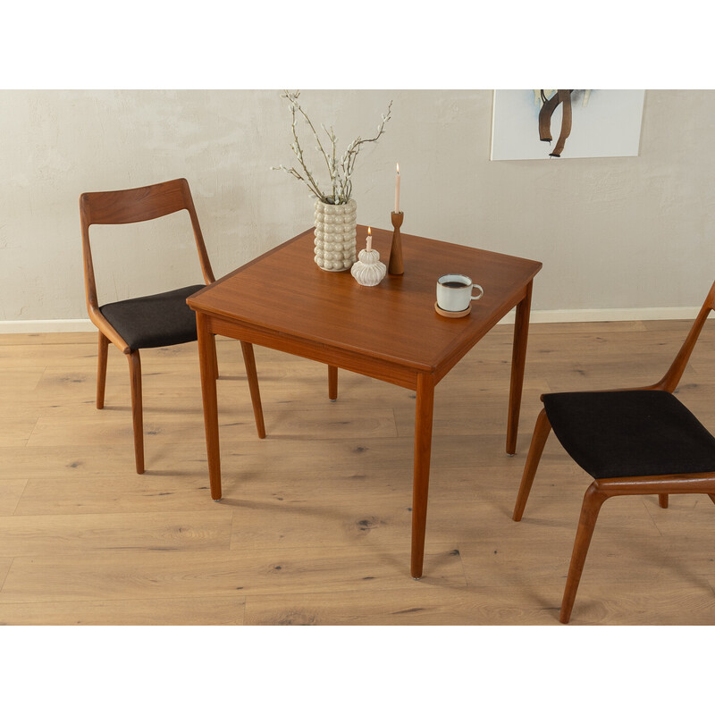 Vintage extendable dining table in solid teak and wood by Poul Hundevad, Denmark 1960
