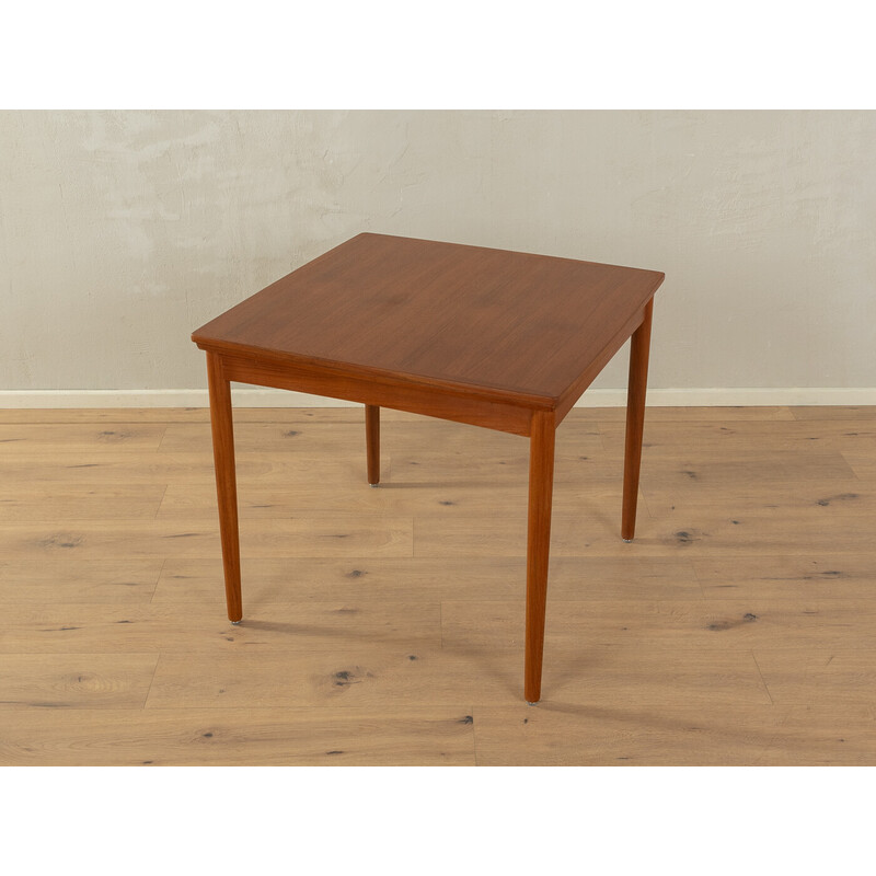 Table à repas vintage extensible en teck massif et bois par Poul Hundevad, Danemark 1960