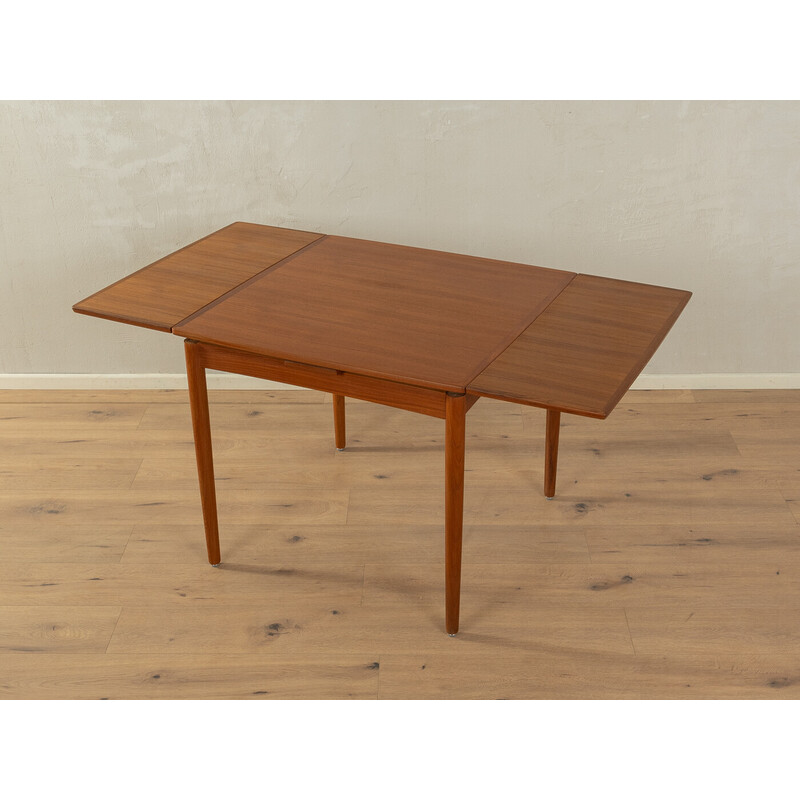 Vintage extendable dining table in solid teak and wood by Poul Hundevad, Denmark 1960