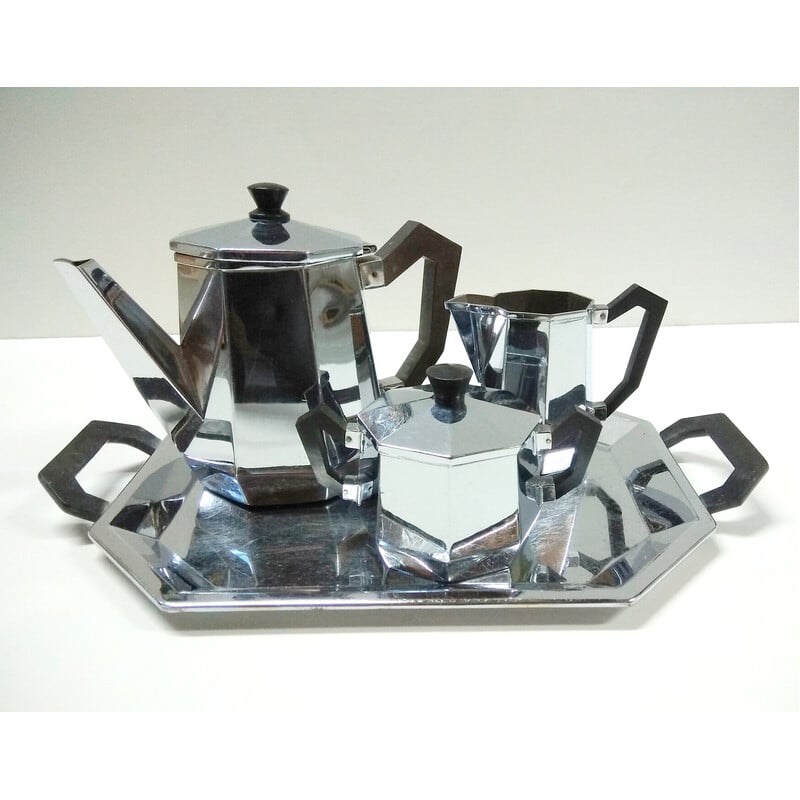 Vintage "Ottagonale" coffee or tea service for Alessi, 1936