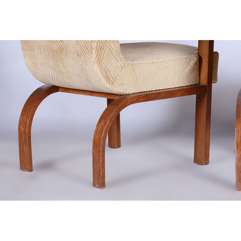 Vintage Art Deco rosewood seating set, France 1920