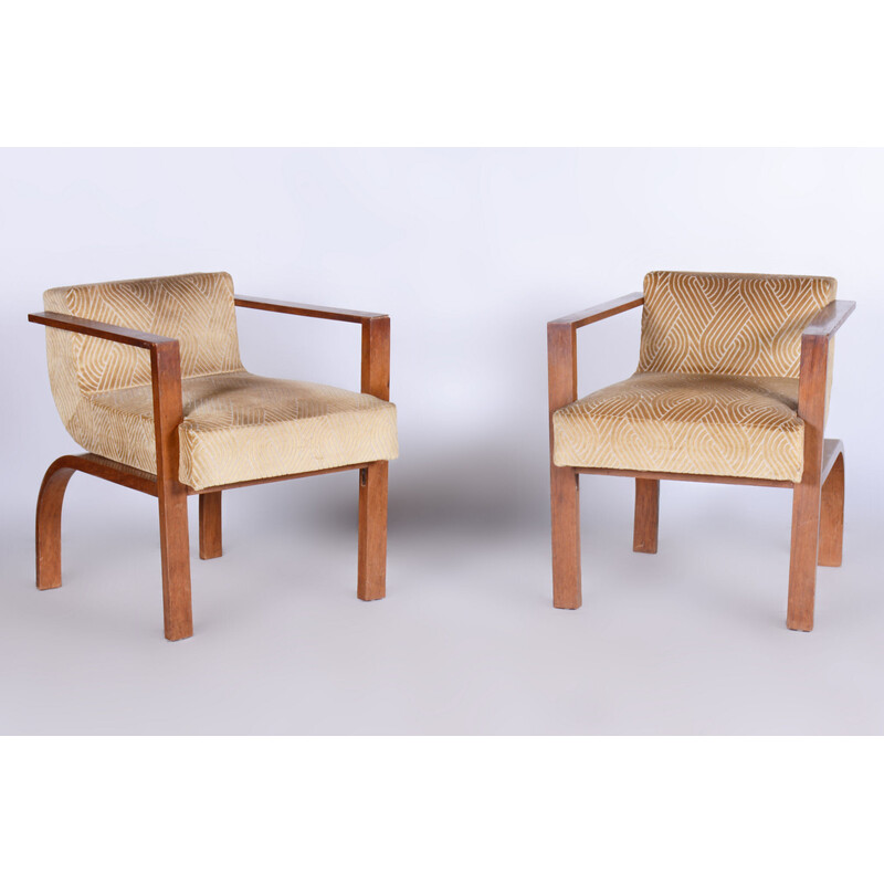 Vintage Art Deco rosewood seating set, France 1920