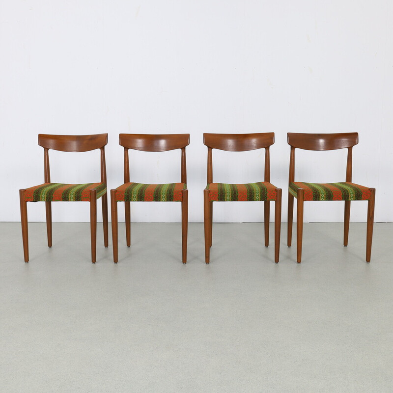 Lot de 4 chaises de salle à repas vintage 343 par Knud Faerch pour Bovenkamp, Pays-Bas ​​1960
