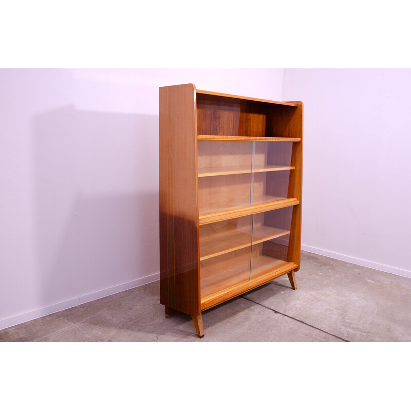 Vintage walnut bookcase by František Jirák for Jitona, Czechoslovakia 1960