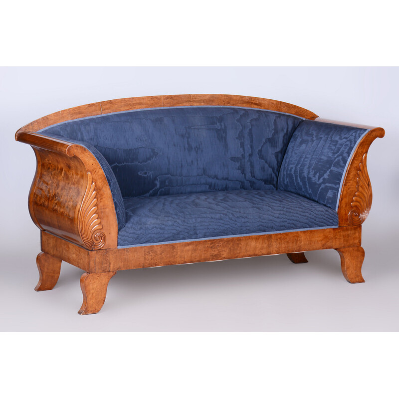 Vintage 3-seater birch sofa, Sweden 1820