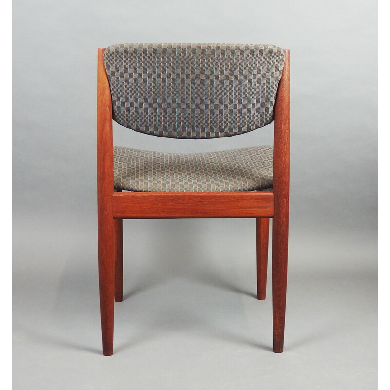 Set of 6 vintage chairs model "197" in teak and fabrics by Finn Juhl for France et Son, Denmark 1960