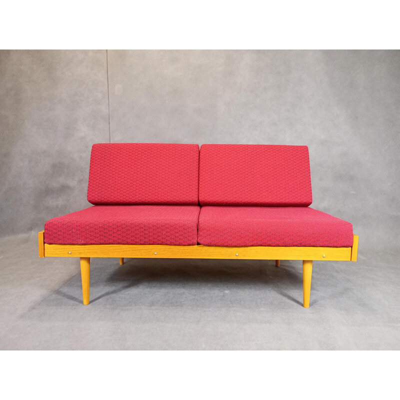 Vintage wooden 2-seater sofa by Valassky Drevopromysl, Czechoslovakia 1960