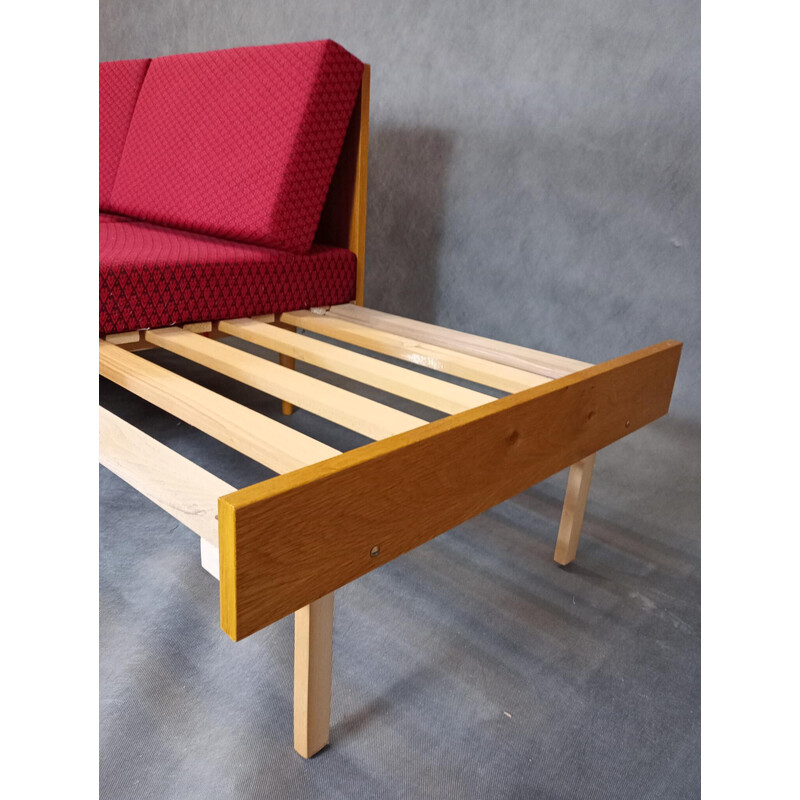 Vintage wooden 2-seater sofa by Valassky Drevopromysl, Czechoslovakia 1960