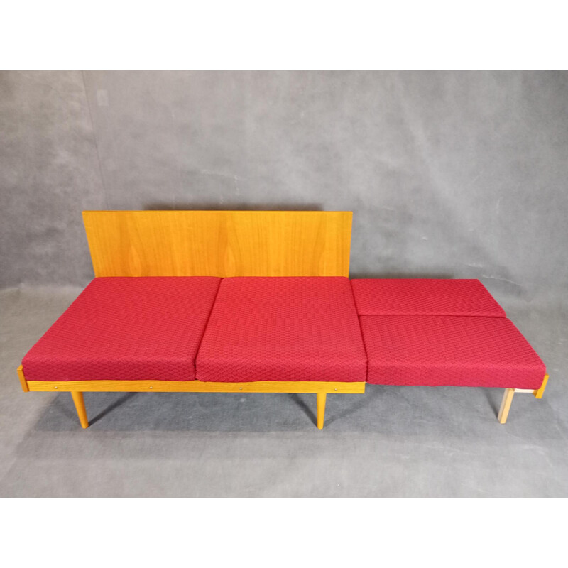 Vintage wooden 2-seater sofa by Valassky Drevopromysl, Czechoslovakia 1960