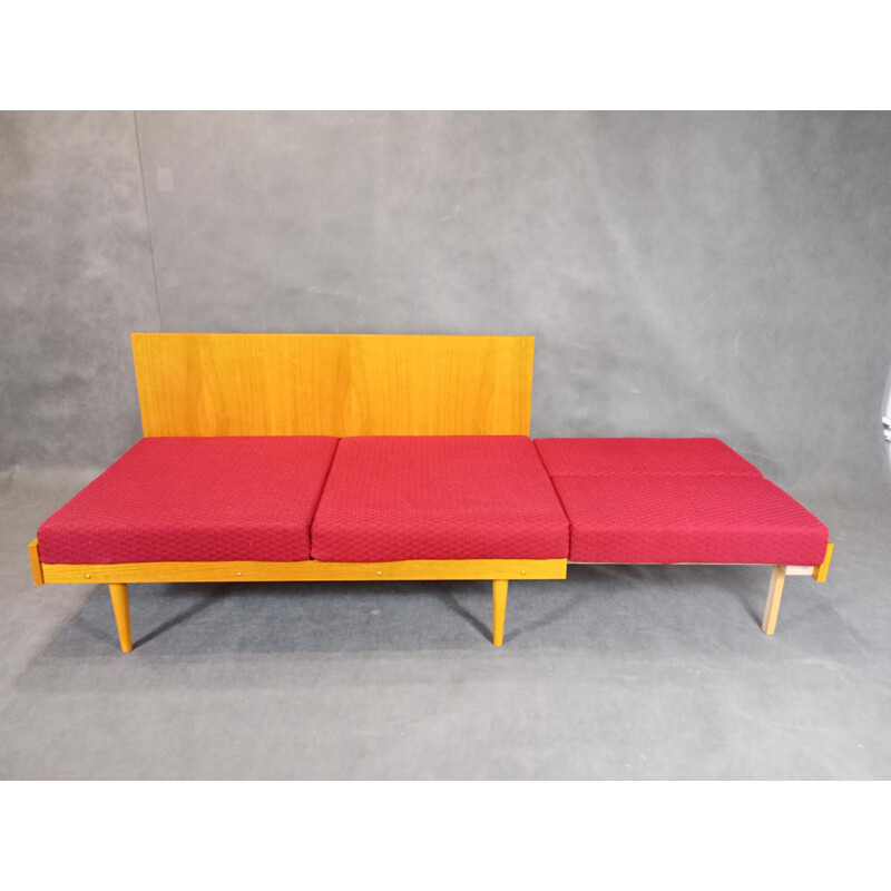 Vintage wooden 2-seater sofa by Valassky Drevopromysl, Czechoslovakia 1960