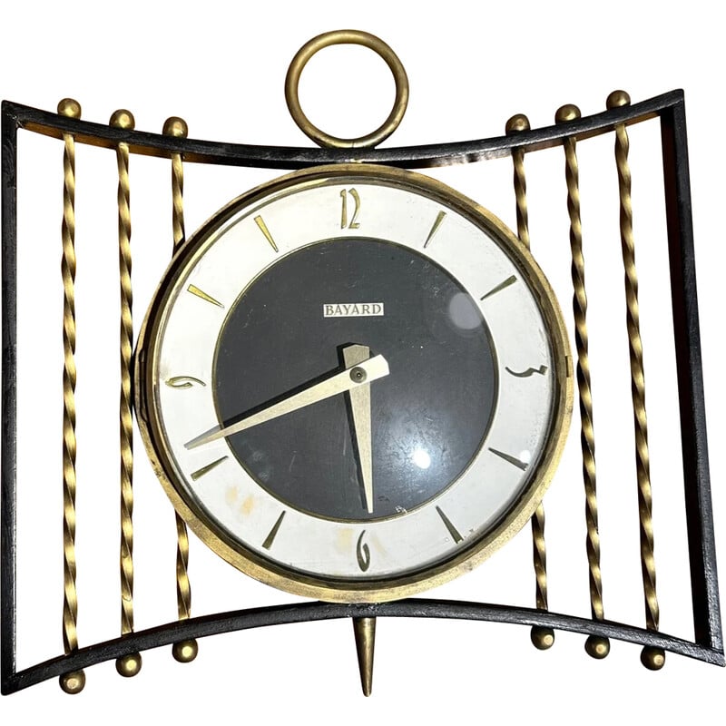 Relógio de latão vintage para Bayard, 1950