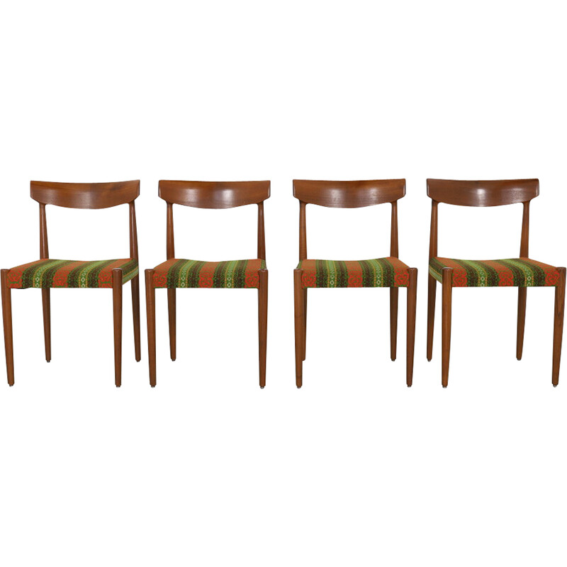 Lot de 4 chaises de salle à repas vintage 343 par Knud Faerch pour Bovenkamp, Pays-Bas ​​1960