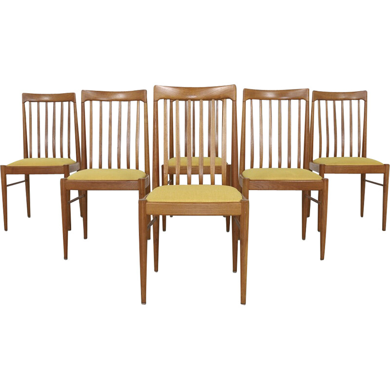 Lot de 6 chaises de salle à repas vintage en teck par H.W. Klein pour Bramin, 1970