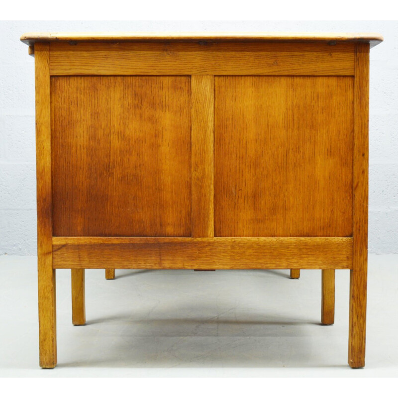 Mid-Century solid oak desk - 1960s