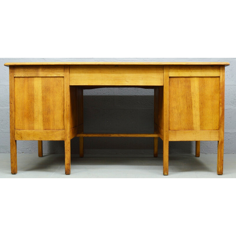 Mid-Century solid oak desk - 1960s