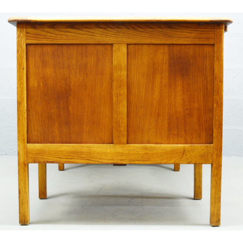 Mid-Century solid oak desk - 1960s